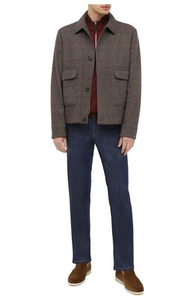 Мужские замшевые лоферы LORO PIANA коричневого цвета по цене 77250 руб., арт. FAL3761 | Фото 2 Мужские замшевые лоферы LORO PIANA коричневого цвета, арт. FAL3761 | Фото 2