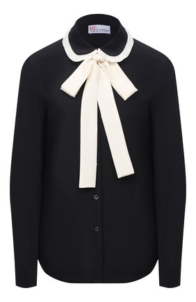 Женская шелковая блузка REDVALENTINO черно-белого цвета по цене 37750 руб., арт. UR3ABA80/48P | Фото 1 Женская шелковая блузка REDVALENTINO черно-белого цвета, арт. UR3ABA80/48P | Фото 1