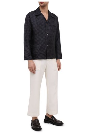 Мужская шелковая рубашка MAISON MARGIELA синего цвета по цене 77350 руб., арт. S30DL0479/S53343 | Фото 2 Мужская шелковая рубашка MAISON MARGIELA синего цвета, арт. S30DL0479/S53343 | Фото 2