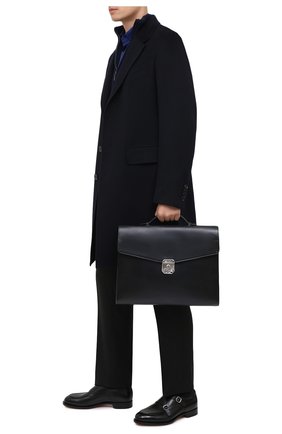 Мужской кожаный портфель SANTONI темно-синего цвета по цене 133000 руб., арт. UFBBA1992F0-AVVDU59 | Фото 2 Мужской кожаный портфель SANTONI темно-синего цвета, арт. UFBBA1992F0-AVVDU59 | Фото 2