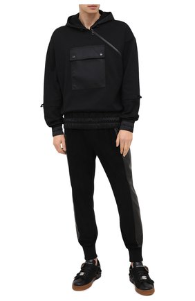 Мужские комбинированные кеды portofino DOLCE & GABBANA черного цвета по цене 85850 руб., арт. CS1835/AW836 | Фото 2 Мужские комбинированные кеды portofino DOLCE & GABBANA черного цвета, арт. CS1835/AW836 | Фото 2