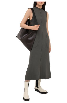 Женское платье PETER DO темно-серого цвета по цене 96850 руб., арт. PD-FW20-740/YN007 | Фото 2 Женское платье PETER DO темно-серого цвета, арт. PD-FW20-740/YN007 | Фото 2