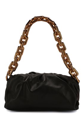 Женская сумка chain pouch BOTTEGA VENETA черного цвета, арт. 620230/VCP40 | Фото 1 (Материал: Натуральная кожа; Сумки-технические: Сумки top-handle; Размер: medium)