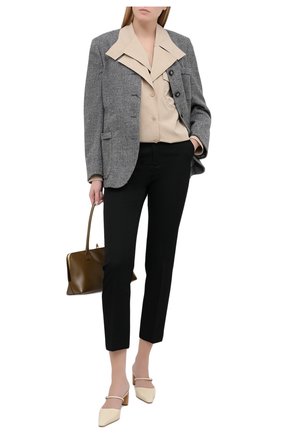 Женский жакет из шерсти и хлопка GIORGIO ARMANI серого цвета по цене 176000 руб., арт. 0WHGG0HN/T01VD | Фото 2 Женский жакет из шерсти и хлопка GIORGIO ARMANI серого цвета, арт. 0WHGG0HN/T01VD | Фото 2