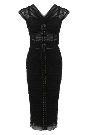 Женское платье DOLCE & GABBANA черного цвета по цене 247000 руб., арт. J6141T/FLEAA | Фото 1 Женское платье DOLCE & GABBANA черного цвета, арт. J6141T/FLEAA | Фото 1
