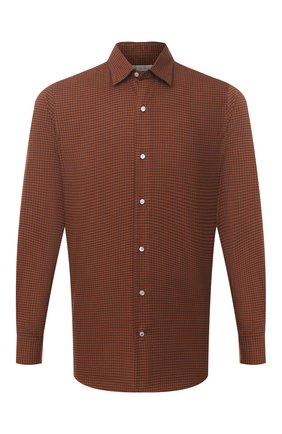 Мужская хлопковая рубашка LORO PIANA коричневого цвета по цене 49950 руб., арт. FAL4417 | Фото 1 Мужская хлопковая рубашка LORO PIANA коричневого цвета, арт. FAL4417 | Фото 1