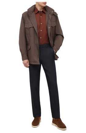 Мужская хлопковая рубашка LORO PIANA коричневого цвета по цене 49950 руб., арт. FAL4417 | Фото 2 Мужская хлопковая рубашка LORO PIANA коричневого цвета, арт. FAL4417 | Фото 2