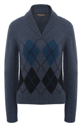 Женская кашемировый пуловер LORO PIANA синего цвета по цене 215500 руб., арт. FAL4909 | Фото 1 Женская кашемировый пуловер LORO PIANA синего цвета, арт. FAL4909 | Фото 1
