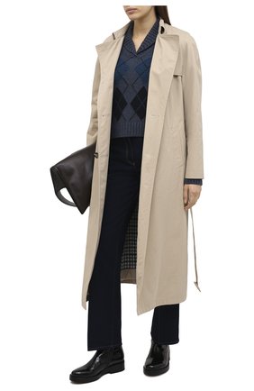 Женская кашемировый пуловер LORO PIANA синего цвета по цене 215500 руб., арт. FAL4909 | Фото 2 Женская кашемировый пуловер LORO PIANA синего цвета, арт. FAL4909 | Фото 2