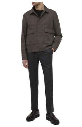 Мужской кожаные дерби SANTONI темно-коричневого цвета по цене 49950 руб., арт. MGMI17405JK3ZMMCT50 | Фото 2 Мужской кожаные дерби SANTONI темно-коричневого цвета, арт. MGMI17405JK3ZMMCT50 | Фото 2