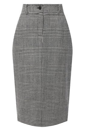 Женская юбка KITON черно-белого цвета по цене 152500 руб., арт. D50209S06304 | Фото 1 Женская юбка KITON черно-белого цвета, арт. D50209S06304 | Фото 1 (Материал внешний: Шелк, Шерсть, Кашемир; Длина Ж (юбки, платья, шорты): До колена; Материал подклада: Купро; Женское Кросс-КТ: Юбка-одежда, Юбка-карандаш; Стили: Классический; Региональные ограничения белый список (Axapta Mercury): RU)