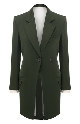Женский жакет PETER DO темно-зеленого цвета по цене 178000 руб., арт. PD-FW20-511/AC004 | Фото 1 Женский жакет PETER DO темно-зеленого цвета, арт. PD-FW20-511/AC004 | Фото 1