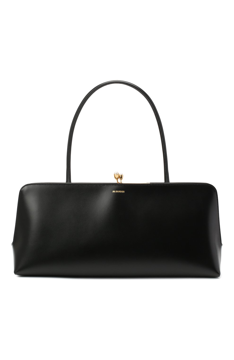 Женская сумка goji JIL SANDER черного цвета, арт. JSWR852461-WRB00080N | Фото 1 (Сумки-технические: Сумки top-handle; Материал: Натуральная кожа; Размер: large)
