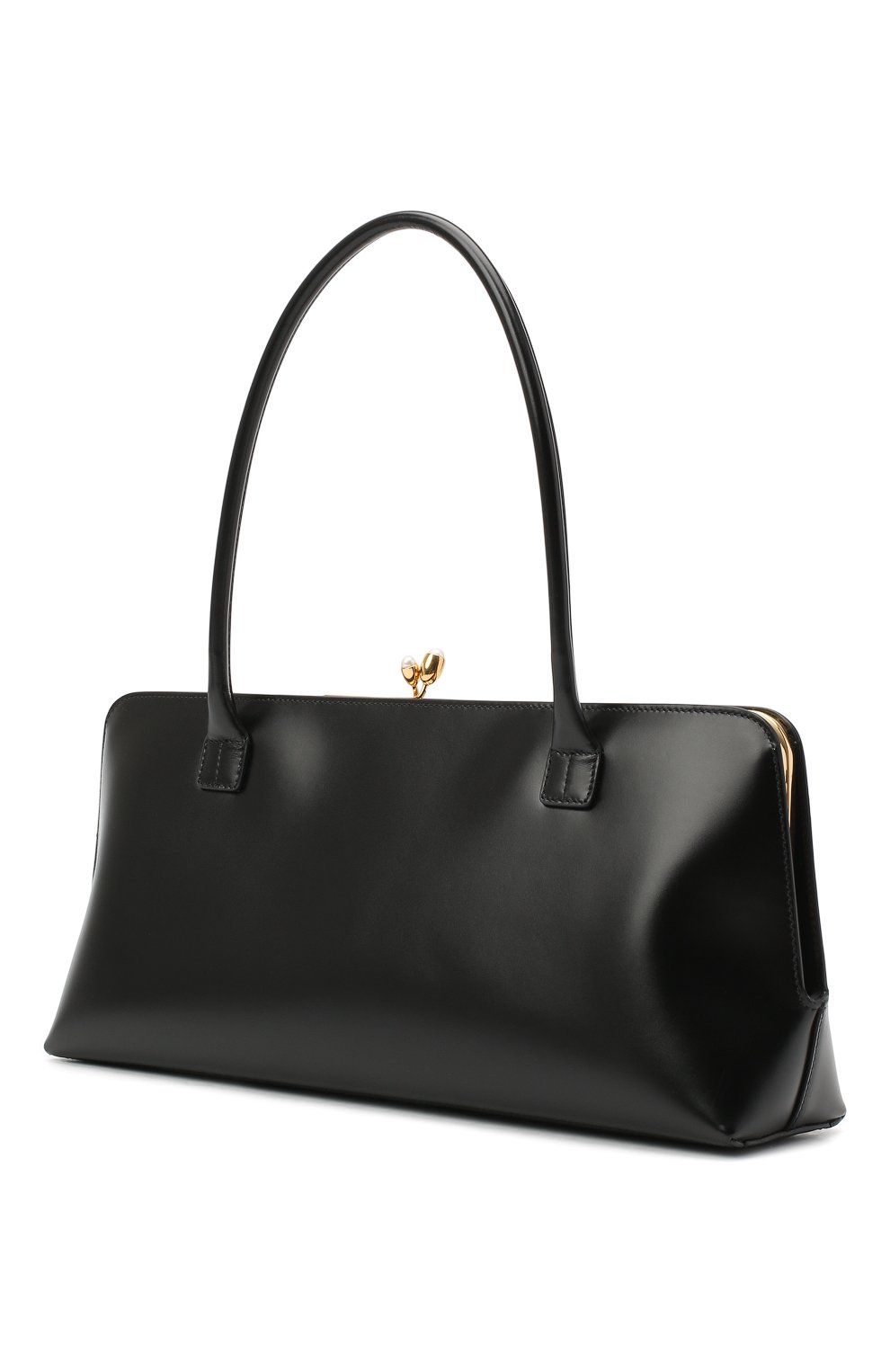 Женская сумка goji JIL SANDER черного цвета по цене 136500 руб., арт. JSWR852461-WRB00080N | Фото 3 Женская сумка goji JIL SANDER черного цвета, арт. JSWR852461-WRB00080N | Фото 3 (Сумки-технические: Сумки top-handle; Материал: Натуральная кожа; Размер: large)
