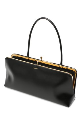 Женская сумка goji JIL SANDER черного цвета по цене 136500 руб., арт. JSWR852461-WRB00080N | Фото 4 Женская сумка goji JIL SANDER черного цвета, арт. JSWR852461-WRB00080N | Фото 4 (Сумки-технические: Сумки top-handle; Материал: Натуральная кожа; Размер: large)