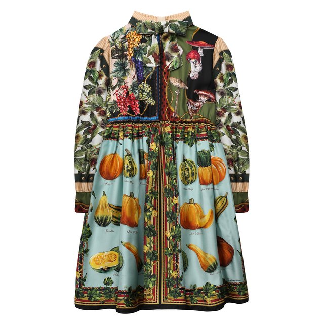 Шелковое платье Dolce & Gabbana L52D03/G7XJK/8-14