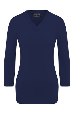 Женская кашемировый пуловер GIORGIO ARMANI синего цвета по цене 83500 руб., арт. 6HAM18/AM83Z | Фото 1 Женская кашемировый пуловер GIORGIO ARMANI синего цвета, арт. 6HAM18/AM83Z | Фото 1