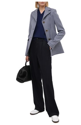 Женская кашемировый пуловер GIORGIO ARMANI синего цвета по цене 83500 руб., арт. 6HAM18/AM83Z | Фото 2 Женская кашемировый пуловер GIORGIO ARMANI синего цвета, арт. 6HAM18/AM83Z | Фото 2