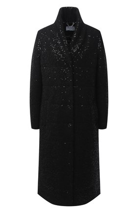Женское стеганое пальто SEVEN LAB черного цвета по цене 36750 руб., арт. DCL19-01 black brilliant | Фото 1 Женское стеганое пальто SEVEN LAB черного цвета, арт. DCL19-01 black brilliant | Фото 1