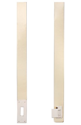 Женский кожаный ремень RALPH LAUREN серебряного цвета, арт. 408814901 | Фото 2 (Материал: Натуральная кожа)