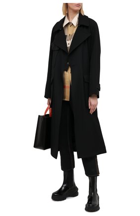 Женская шелковая рубашка BURBERRY бежевого цвета по цене 79500 руб., арт. 8034090 | Фото 2 Женская шелковая рубашка BURBERRY бежевого цвета, арт. 8034090 | Фото 2