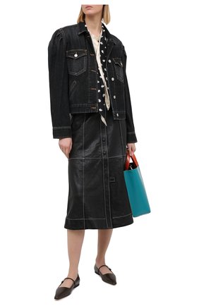 Женская джинсовая куртка ISABEL MARANT ETOILE темно-серого цвета по цене 35650 руб., арт. VE1421-20A034E/B0LINEA | Фото 2 Женская джинсовая куртка ISABEL MARANT ETOILE темно-серого цвета, арт. VE1421-20A034E/B0LINEA | Фото 2