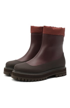 Женские кожаные ботинки LORO PIANA бордового цвета по цене 113000 руб., арт. FAL4228 | Фото 1 Женские кожаные ботинки LORO PIANA бордового цвета, арт. FAL4228 | Фото 1