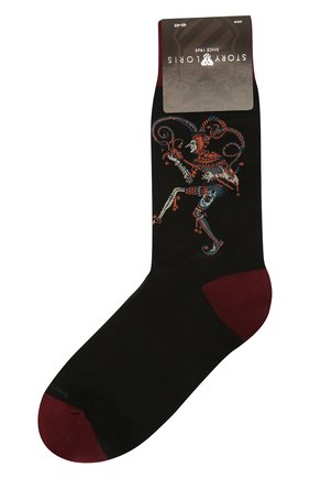 Мужские хлопковые носки STORY LORIS черного цвета, арт. 633 | Фото 1 (Материал внешний: Хлопок; Кросс-КТ: бельё)