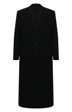 Мужской шерстяное пальто YOHJI YAMAMOTO черного цвета по цене 312000 руб., арт. HR-J48-144 | Фото 1 Мужской шерстяное пальто YOHJI YAMAMOTO черного цвета, арт. HR-J48-144 | Фото 1