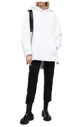 Женский хлопковое худи BURBERRY белого цвета по цене 76300 руб., арт. 8035860 | Фото 2 Женский хлопковое худи BURBERRY белого цвета, арт. 8035860 | Фото 2