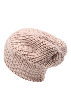 Женская шапка из смеси кашемира и шелка BRUNELLO CUCINELLI розового цвета, арт. M32373999 | Фото 2 (Материал: Кашемир, Шерсть, Текстиль)
