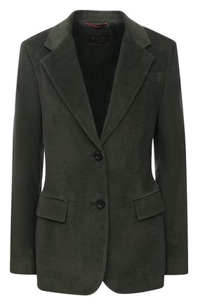 Женский хлопковый жакет LORO PIANA хаки цвета по цене 215500 руб., арт. FAL4188 | Фото 1 Женский хлопковый жакет LORO PIANA хаки цвета, арт. FAL4188 | Фото 1