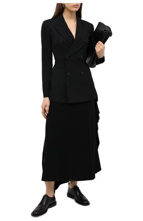 Женская шерстяная юбка YOHJI YAMAMOTO черного цвета по цене 75750 руб., арт. NR-S01-106 | Фото 2 Женская шерстяная юбка YOHJI YAMAMOTO черного цвета, арт. NR-S01-106 | Фото 2