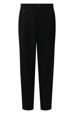 Женские шерстяные брюки YOHJI YAMAMOTO черного цвета по цене 58300 руб., арт. NR-P02-100 | Фото 1 Женские шерстяные брюки YOHJI YAMAMOTO черного цвета, арт. NR-P02-100 | Фото 1