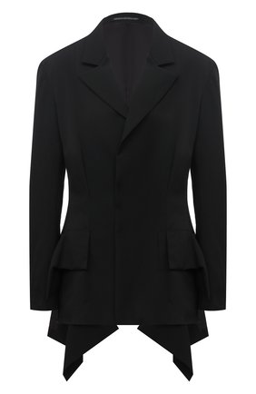 Женский шерстяной жакет YOHJI YAMAMOTO черного цвета по цене 116500 руб., арт. NR-J07-100 | Фото 1 Женский шерстяной жакет YOHJI YAMAMOTO черного цвета, арт. NR-J07-100 | Фото 1