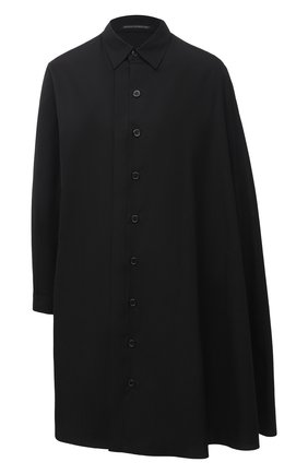 Женская хлопковая рубашка YOHJI YAMAMOTO черного цвета по цене 79650 руб., арт. NR-B04-001 | Фото 1 Женская хлопковая рубашка YOHJI YAMAMOTO черного цвета, арт. NR-B04-001 | Фото 1