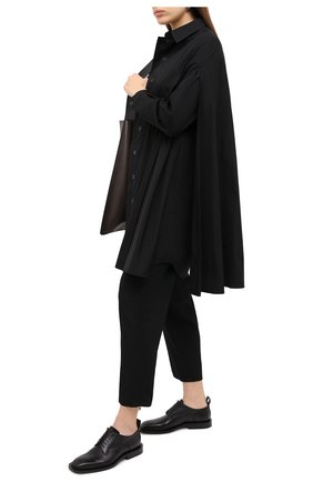 Женская хлопковая рубашка YOHJI YAMAMOTO черного цвета по цене 79650 руб., арт. NR-B04-001 | Фото 2 Женская хлопковая рубашка YOHJI YAMAMOTO черного цвета, арт. NR-B04-001 | Фото 2