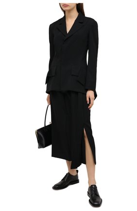 Женская шерстяная юбка YOHJI YAMAMOTO черного цвета по цене 89950 руб., арт. FR-S01-803 | Фото 2 Женская шерстяная юбка YOHJI YAMAMOTO черного цвета, арт. FR-S01-803 | Фото 2