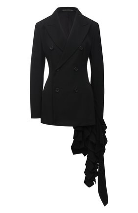 Женский шерстяной жакет YOHJI YAMAMOTO черного цвета по цене 155500 руб., арт. FR-J01-803 | Фото 1 Женский шерстяной жакет YOHJI YAMAMOTO черного цвета, арт. FR-J01-803 | Фото 1