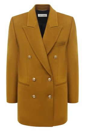 Женский жакет из шерсти и кашемира SAINT LAURENT коричневого цвета по цене 263000 руб., арт. 637559/Y7B88 | Фото 1 Женский жакет из шерсти и кашемира SAINT LAURENT коричневого цвета, арт. 637559/Y7B88 | Фото 1
