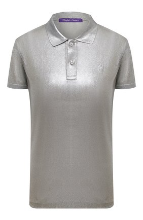 Женское шелковое поло RALPH LAUREN серебряного цвета по цене 72900 руб., арт. 290749640 | Фото 1 Женское шелковое поло RALPH LAUREN серебряного цвета, арт. 290749640 | Фото 1