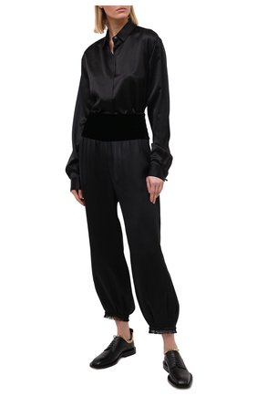 Женские шелковые брюки GIORGIO ARMANI черного цвета по цене 194000 руб., арт. 0WHPP0FU/T001Y | Фото 2 Женские шелковые брюки GIORGIO ARMANI черного цвета, арт. 0WHPP0FU/T001Y | Фото 2
