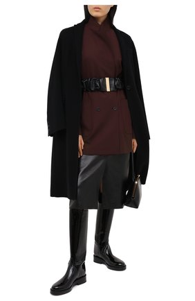 Женский кожаный пояс JIL SANDER черного цвета по цене 59500 руб., арт. JSPR800056-WRS01034 | Фото 2 Женский кожаный пояс JIL SANDER черного цвета, арт. JSPR800056-WRS01034 | Фото 2