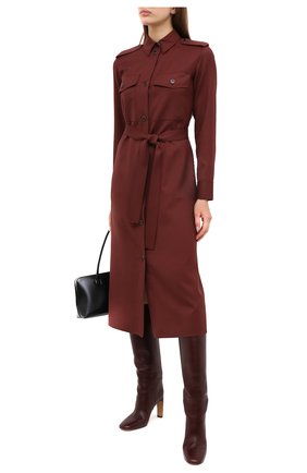 Женское шерстяное платье LORO PIANA бордового цвета по цене 283000 руб., арт. FAL3860 | Фото 2 Женское шерстяное платье LORO PIANA бордового цвета, арт. FAL3860 | Фото 2