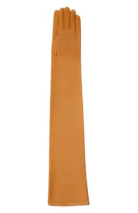 Женские кожаные перчатки SAINT LAURENT светло-коричневого цвета по цене 66950 руб., арт. 639504/3YA26 | Фото 1 Женские кожаные перчатки SAINT LAURENT светло-коричневого цвета, арт. 639504/3YA26 | Фото 1