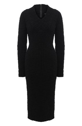 Женское шерстяное платье DOLCE & GABBANA черного цвета по цене 186500 руб., арт. FXA84T/JAM73 | Фото 1 Женское шерстяное платье DOLCE & GABBANA черного цвета, арт. FXA84T/JAM73 | Фото 1