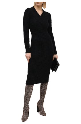 Женское шерстяное платье DOLCE & GABBANA черного цвета по цене 186500 руб., арт. FXA84T/JAM73 | Фото 2 Женское шерстяное платье DOLCE & GABBANA черного цвета, арт. FXA84T/JAM73 | Фото 2