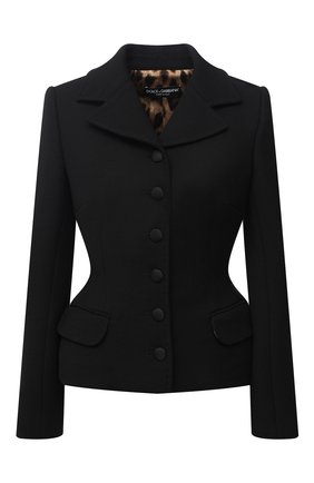 Женский шерстяной жакет DOLCE & GABBANA черного цвета по цене 176500 руб., арт. F26AJT/FU2TS | Фото 1 Женский шерстяной жакет DOLCE & GABBANA черного цвета, арт. F26AJT/FU2TS | Фото 1
