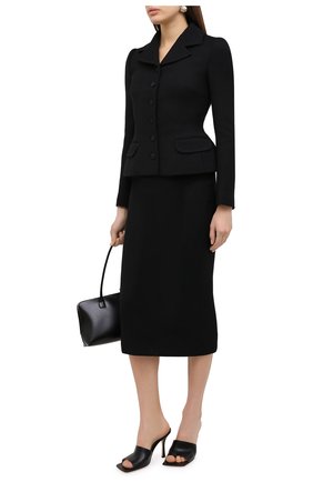 Женский шерстяной жакет DOLCE & GABBANA черного цвета по цене 176500 руб., арт. F26AJT/FU2TS | Фото 2 Женский шерстяной жакет DOLCE & GABBANA черного цвета, арт. F26AJT/FU2TS | Фото 2