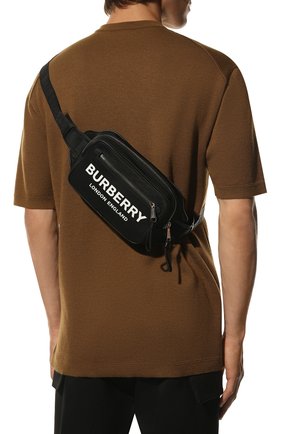 Мужская текстильная поясная сумка BURBERRY черного цвета по цене 43000 руб., арт. 8021089 | Фото 2 Мужская текстильная поясная сумка BURBERRY черного цвета, арт. 8021089 | Фото 2